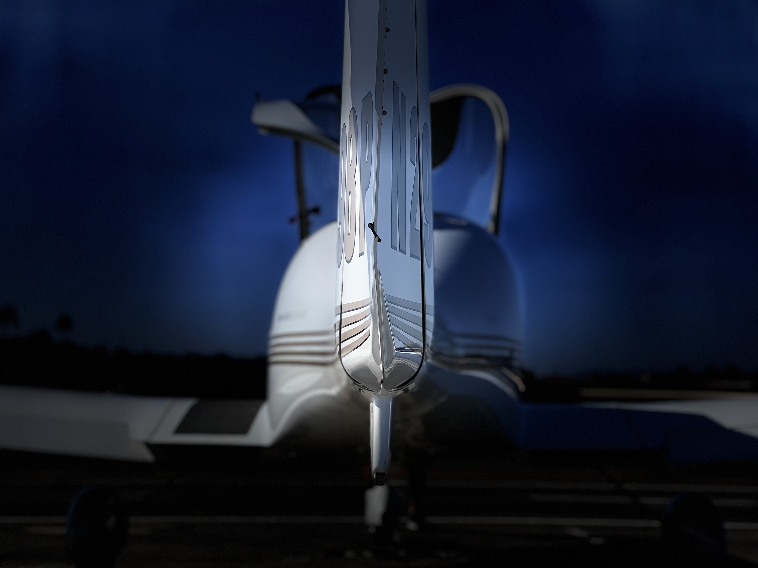 Close-up of an aircraft nose on the ramp